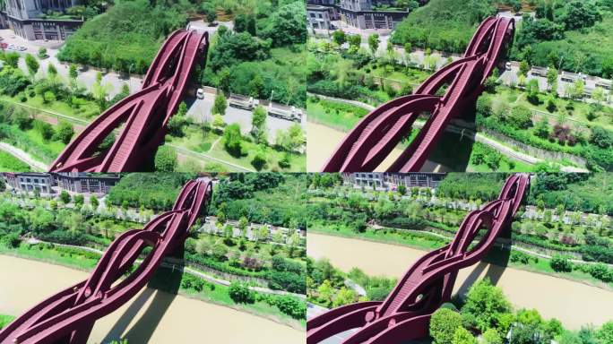 长沙梅溪湖中国结步行桥3