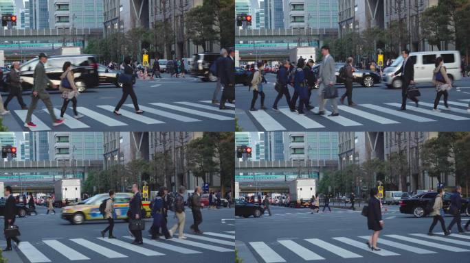 日本东京城市街车流川流不息车水马龙日本街