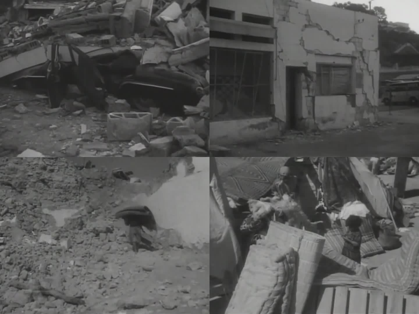 60年代震后 清理地震现场 地震危害