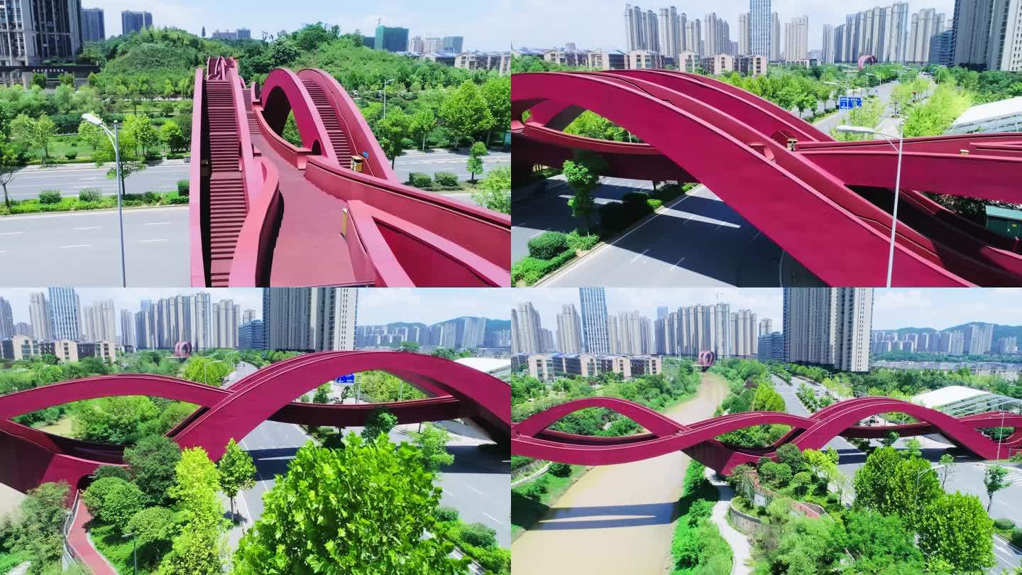 长沙梅溪湖中国结步行桥8