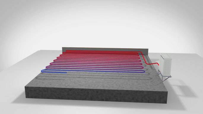 三维动画演绎地暖的工作原理
