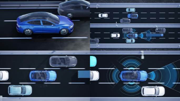 4K自动驾驶智能汽车公路行驶视频素材