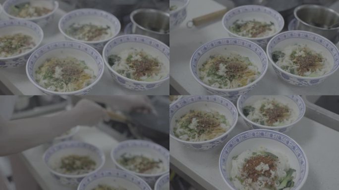 实拍陕西美食拉面扯面4k油泼面地方特色