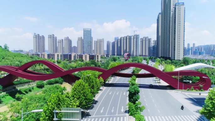 长沙梅溪湖中国结步行桥1