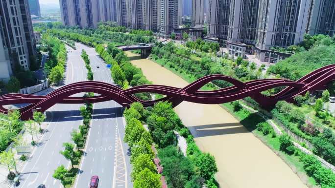长沙梅溪湖中国结步行桥4
