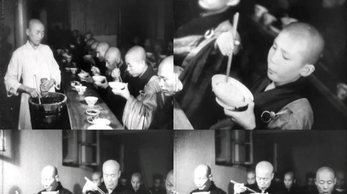 40年代僧人用餐