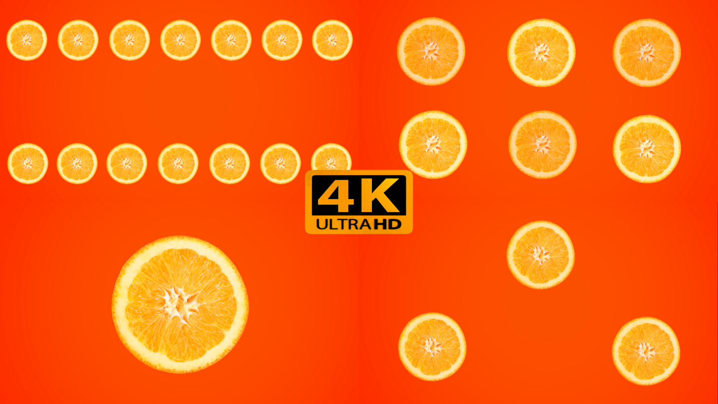 橙子水果果园柑橘饮料果汁脐橙视频 4K