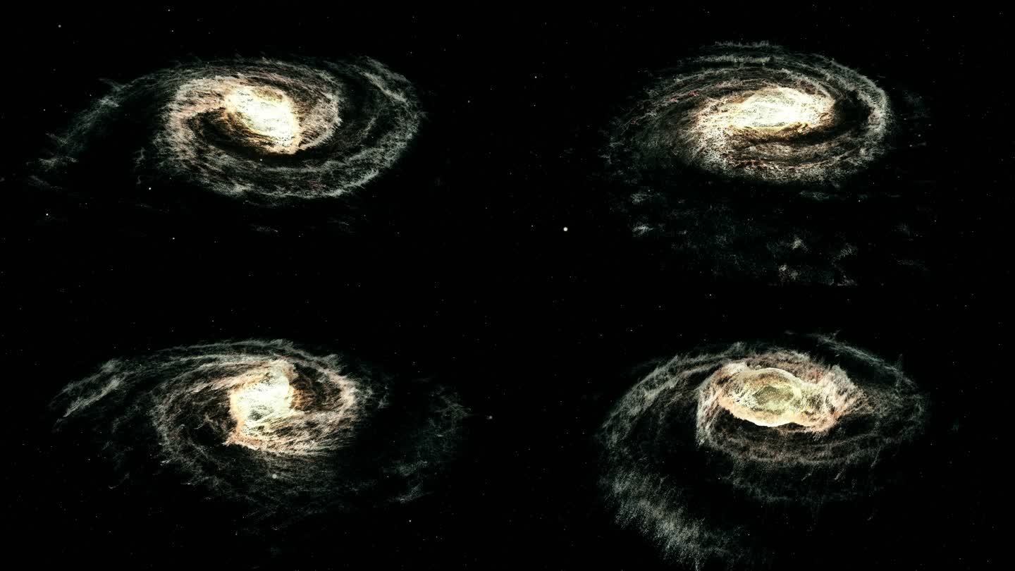 【4K宇宙】唯美粒子旋转星云星空虚拟太空