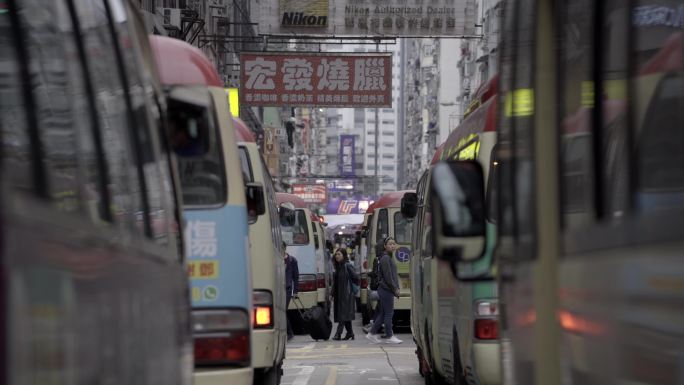 【4k】香港旺角复古繁忙车流人流延时拍摄