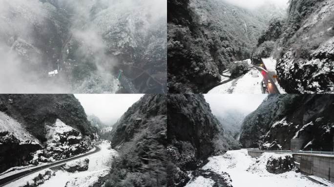 绵茂路雪景雪山穿云（3）