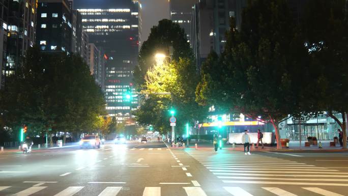 【4K原创】城市夜景、夜景车流、城市街道