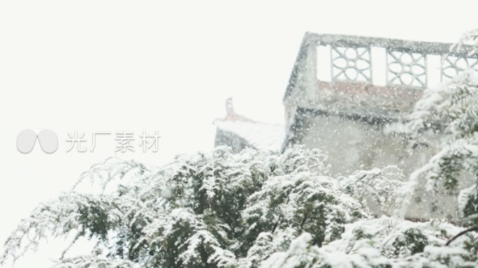 南方雪景4K素材