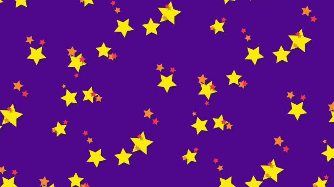 紫色抽象背景，黄色星形图案