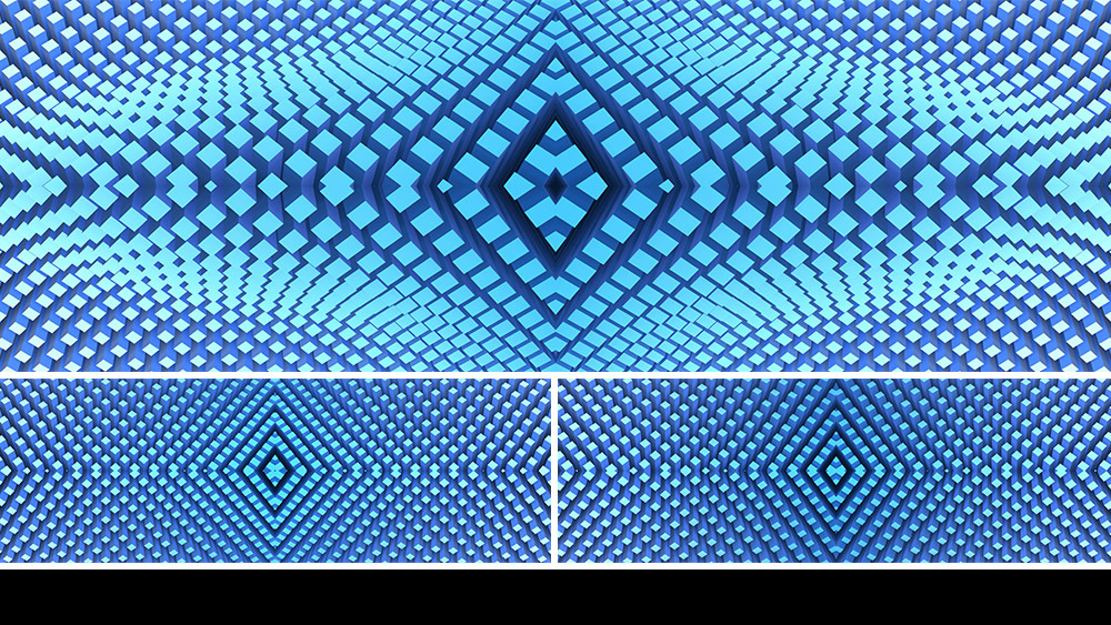 【宽屏时尚背景】矩阵方块蓝色几何科幻空间