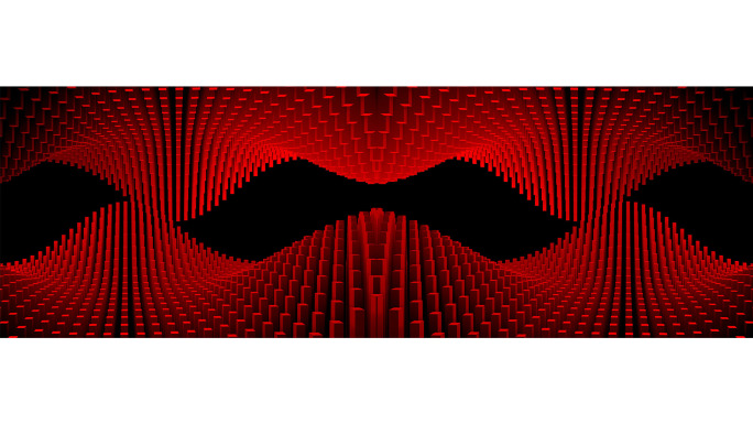 【宽屏时尚背景】红黑抽象方块光影韵律曲线