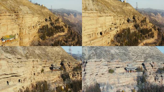 航拍西宁北禅寺土楼观