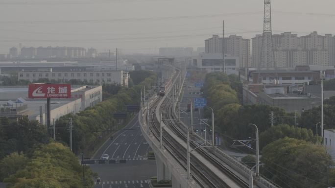 航拍 轨道交通 地铁 常州 1号线 城市