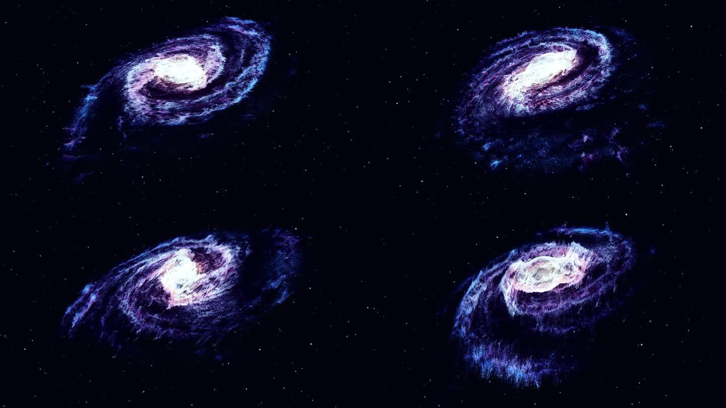 【4K宇宙】发光星云粒子旋转科幻视觉虚幻