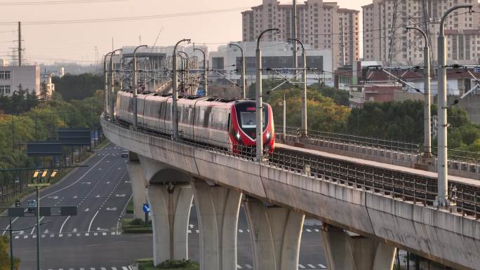 航拍 轨道交通 地铁 常州 1号线 城市