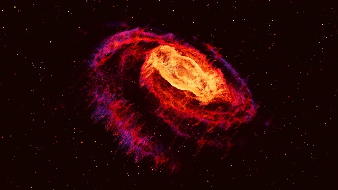 【4K宇宙】红金粒子旋转星云虚拟炫酷视觉