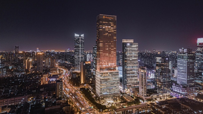2024上海静安CBD夜景延时