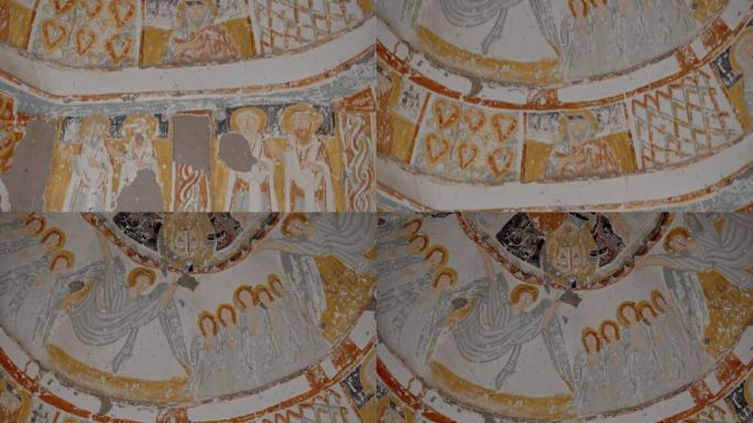 卡帕多西亚历史教堂的壁画