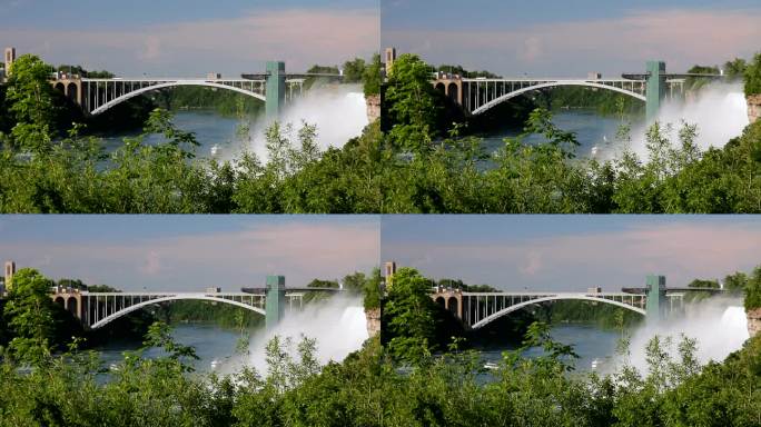 彩虹桥HD城市延时航拍加拿大视频旅游宣传