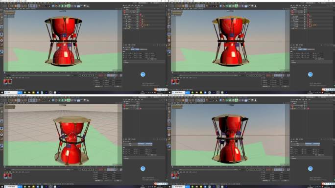 朝鲜族长鼓C4D三维模型工程