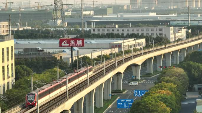 航拍 轨道交通 地铁 常州 1号线 城市