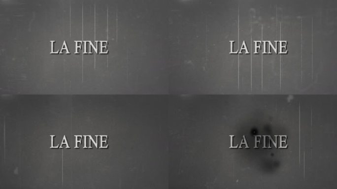 黑白胶片，La Fine和胶片燃烧效果。