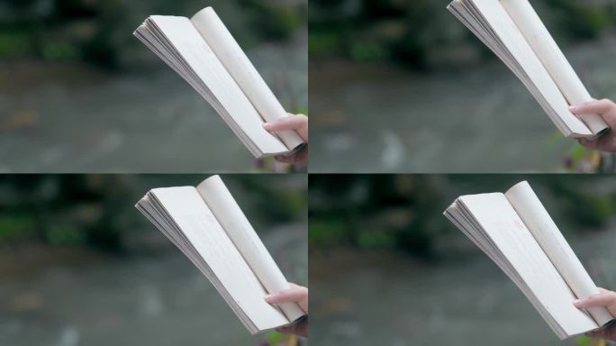 【4K】读书特写翻书看书古书