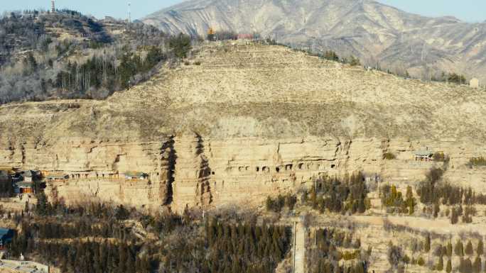 航拍西宁北禅寺土楼观