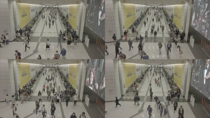 香港 香港地铁 人流 人来人往 地铁站