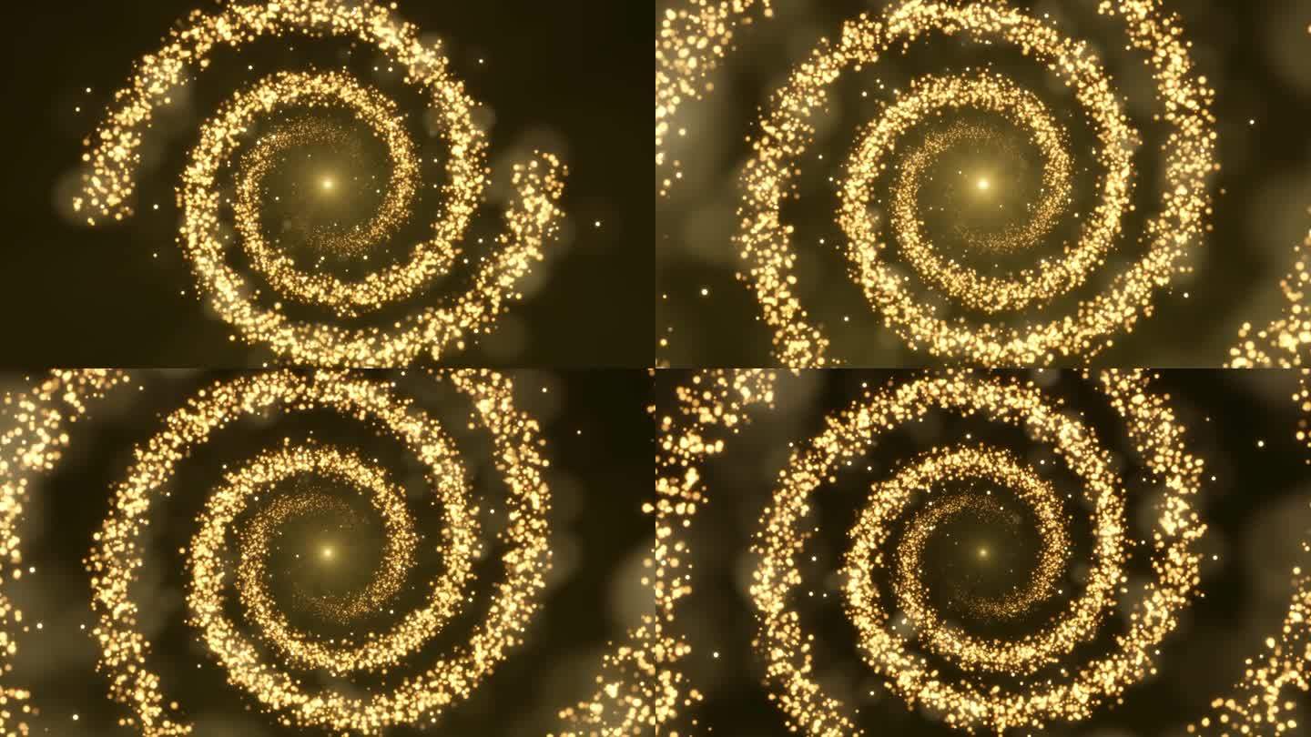 旋涡黄金粒子发散素材