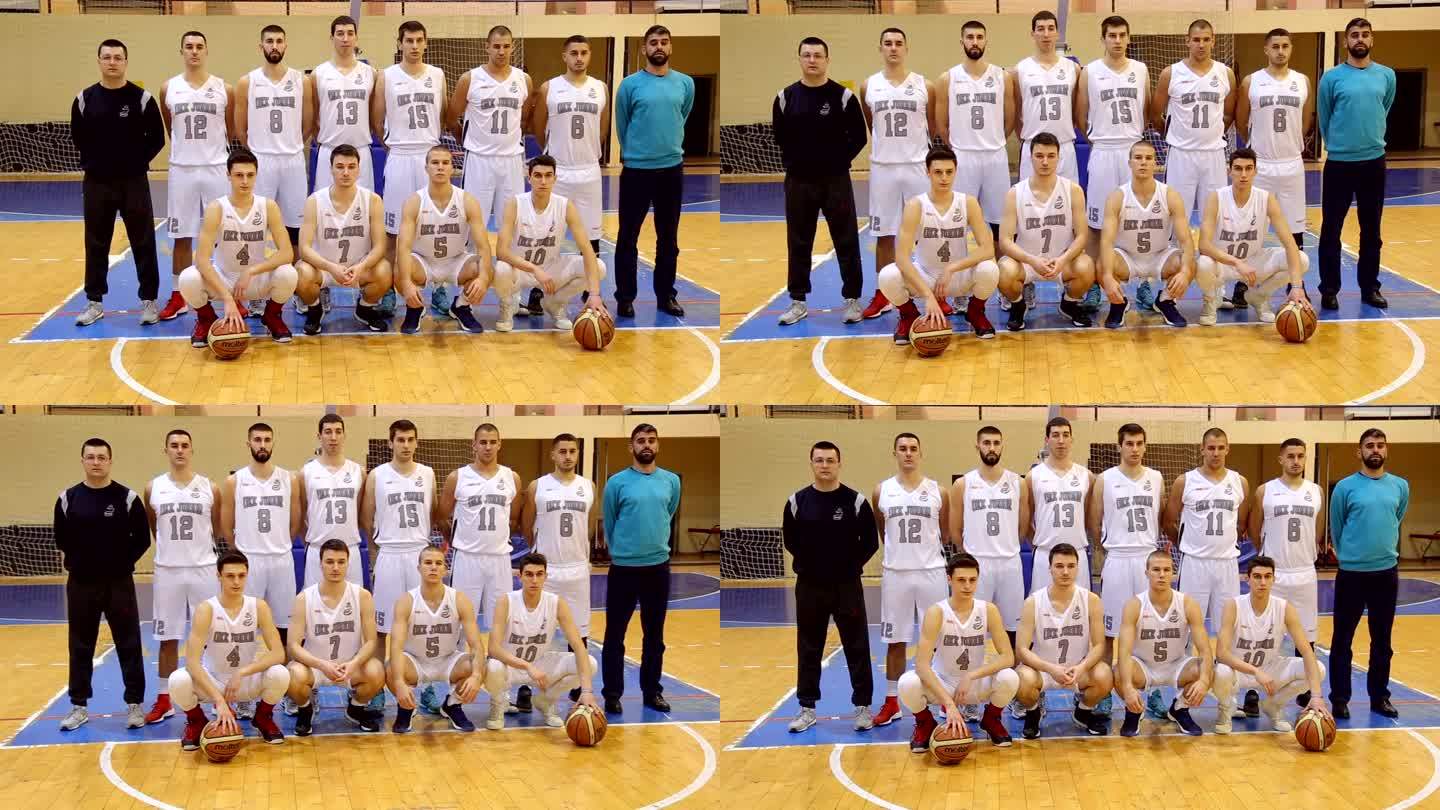 男子篮球队运动员打篮球欧美外国人