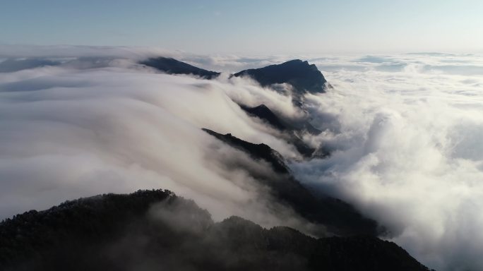 庐山云海 平流雾 日出 河山航拍