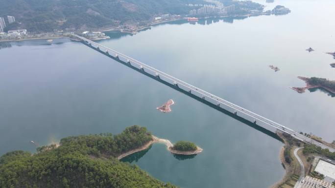 千岛湖大桥航拍素材4k高清