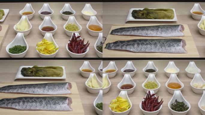 酸菜鱼配料及食材展示