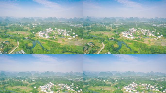 桂林山水风景农村大气风光景点航拍延时片头