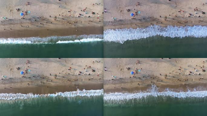 【正版素材】深圳大梅沙沙滩航拍0216