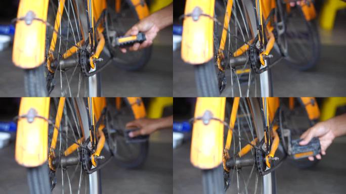 维修自行车保养共享单车车轮链子