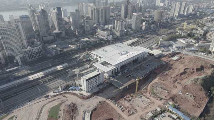 株洲火车站建设5K新车站建设2021素材