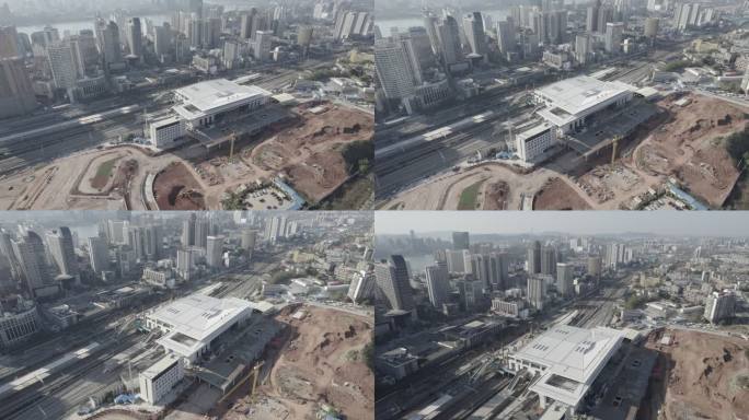 株洲火车站建设5K新车站建设2021素材