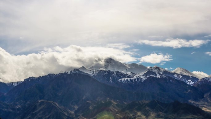 天山雪山延时