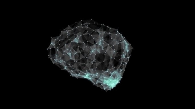 数字大脑。智能区块链元宇宙概念背景视频。二进制代码数据技术背景。