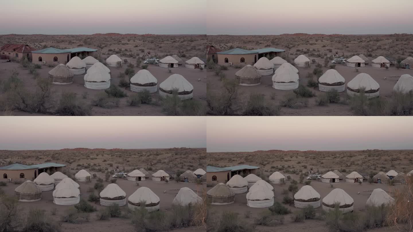Kyzylkum沙漠的Yurt营地