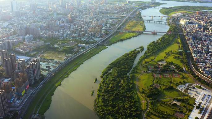 台湾台北鸟瞰图城市延时台湾台北市视频旅游