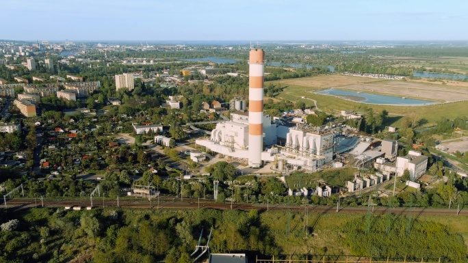 波兰什切青的煤电站