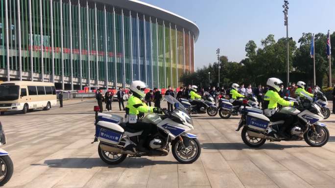 国家会展中心上海进博会安保车队