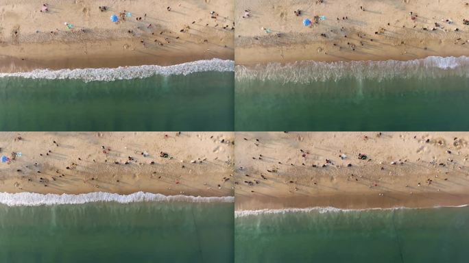 【正版素材】深圳大梅沙沙滩航拍0222